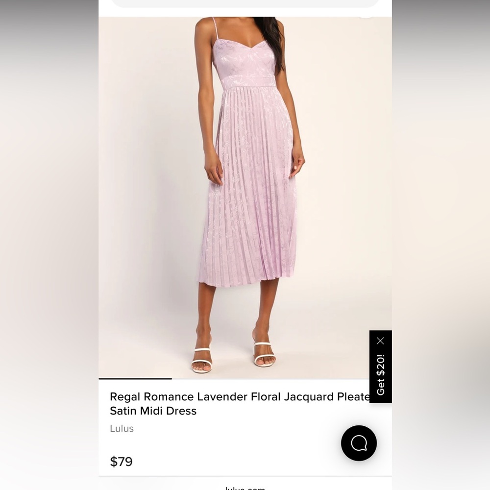 Lulu's Pink Pleated Halter Midi Dress